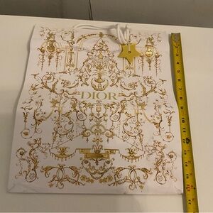 Dior White and Gold Ornate Bag